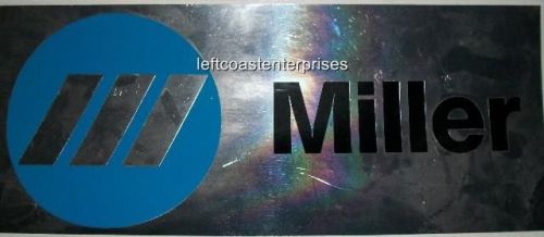 1-pair of 12&#034; miller welders chrome background decals for sale