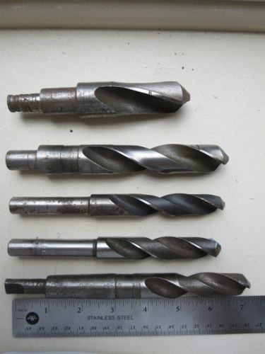 5 Assorted High Speed Redused Shank Drill Bits