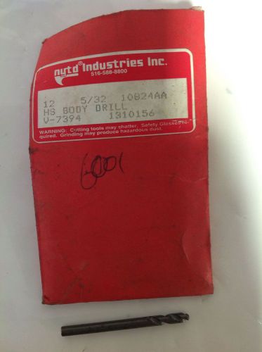 Nytd hs 5/32&#034; body drill bit nib, 2 in bag, 10824aa / v-7394 1310156 for sale