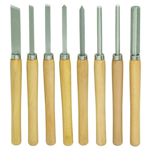 8 piece heavy duty triple tempered wood lathe turning tool kit free u.s. ship for sale