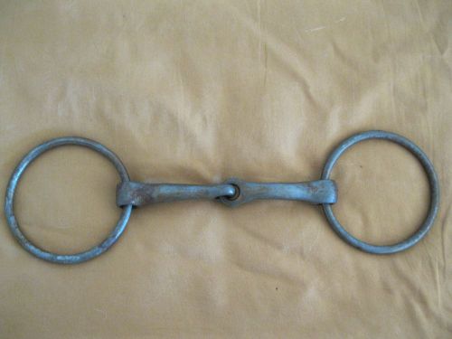 5-1/8&#034; sweet iron snaffle 3-1/4&#034; stainless steel rings flatter more mild mouth