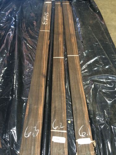 Wood veneer true macassar ebony  72pcs total sequenced &#034;endangered&#034; 6 for sale