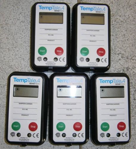 Lot of 5 - TempTale 4 SENSITECH Ambient Temperature Monitor Data Logger