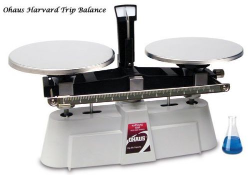 Ohaus metal harvard trip balance scale 2kg 5lbs capacity stainless steel trays for sale