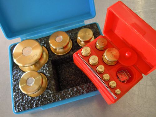 Troemner calibration weight set 21 piece brass 500 gram -10 mg mint   usa for sale
