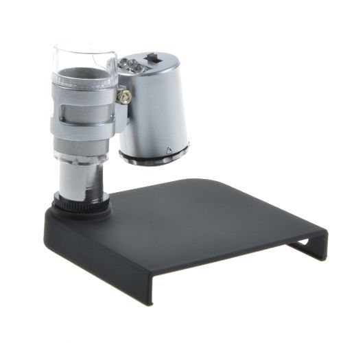 9882-ip5 60x20mm zoom cellphone microscope lens for iphone 5 5s led half shell for sale