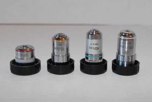 Achromatic Objective Lenses Set 4X-10X-40X-100X for Compound Microscopes