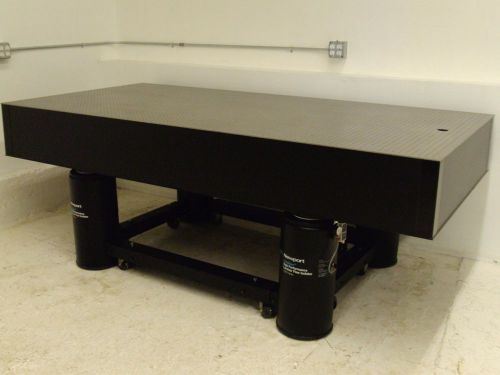 NEWPORT 4&#039; x 8&#039; OPTICAL TABLE w/ NRC I-2000 ISOLATION TIE BAR &amp; CASTERS