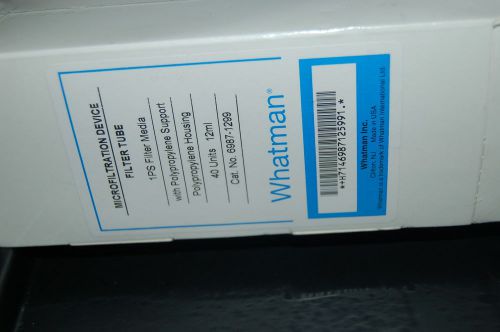 Whatman  filter  tube 1PS media  microfiltration device 12ml 12 ml 6987-1299