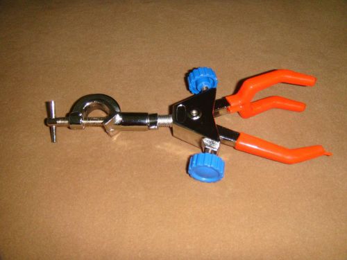 Three prong multiple direction buret clamp,dual adjustable,0~60mm range for sale