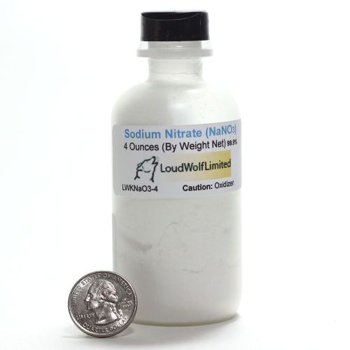 Sodium nitrate 4oz by weight in plastic bottle 99.6% prills fast from usa nano3 for sale