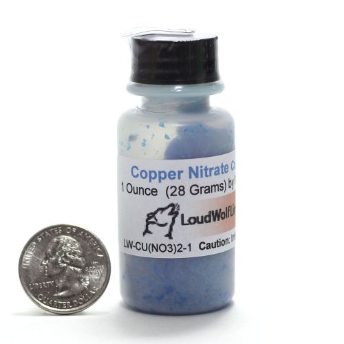 Copper Nitrate  Ultra-Pure (99%)  Medium Crystals  1 Oz  SHIPS FAST from USA