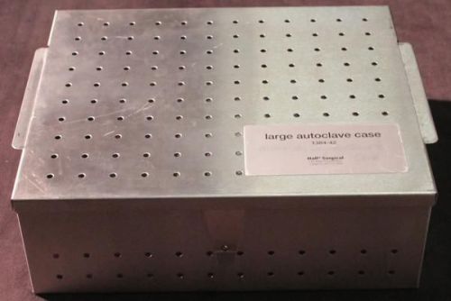 Hall surgical large autoclave case 1384-42 12x10x4&#034;  zimmer free shipping! for sale
