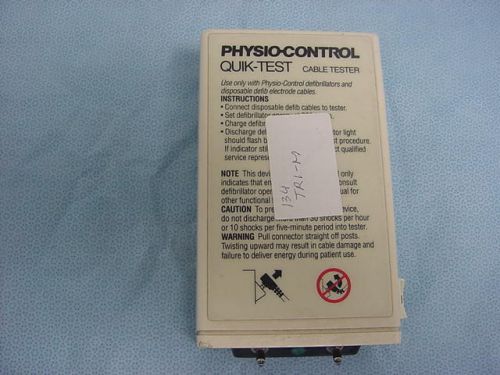 PHYSIO-CONTROL QUIK-TEST CABLE TESTER PART NO. 805550-01 GOOD CONDITION
