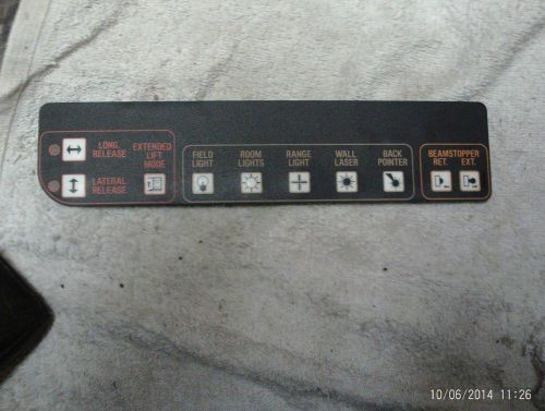 Varian 877565-03 Couch Control Panel New