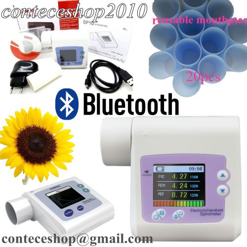 bluetooth wireless Digital Spirometer Sp10W PEF,FEFV1,FEF Lung Volume check