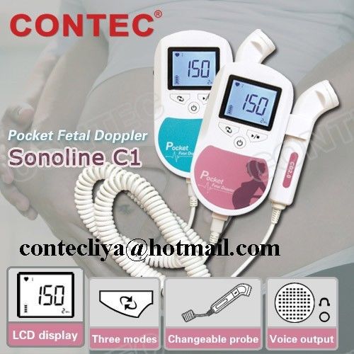 On Sale! LCD Prenatal Pocket Fetal Doppler, Baby Heart Beat Monitor,3MHZ probe