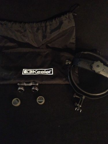Keeler supervu magnification systems 42cm 2.5x w/head frame &amp; carrying bag for sale