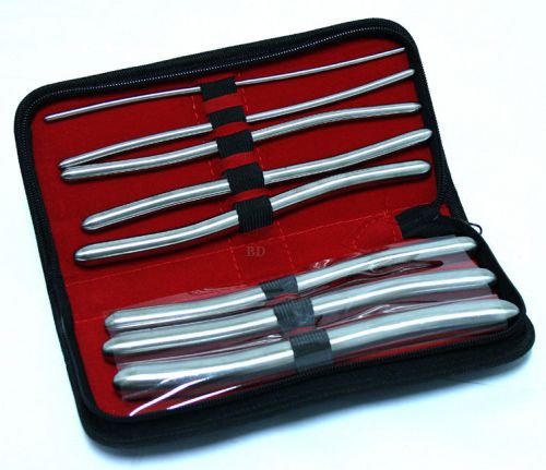 8 Pcs Set Hegar Uterine Dilator With A Carrying Case Good Quality