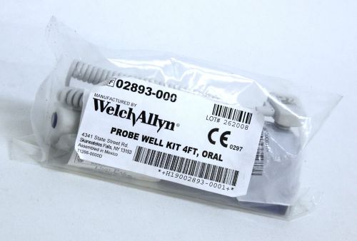 New WELCH ALLYN SureTemp Plus Thermometer Probe Well Kit Oral 4&#039; Blue 02893-000