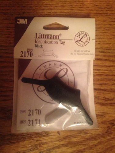 LITTMANN STETHOSCOPE IDENTIFICATION ID TAG NAME TAG BLACK #2170