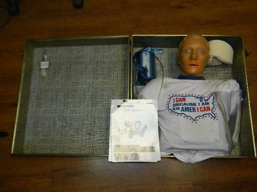 VINTAGE CPR MANI DUMMY MANIKIN MANNEQUIN CPR SCHOOL TRAINING EMT EMS