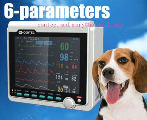 Ce, veterinary vet icu vital signs patient monitor of ecg,spo2,pr,resp,temp,nibp for sale