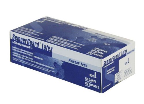 SemperGuard INDPFT104 Powder Free Latex Gloves - Large