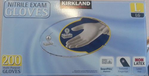 Kirkland signature nitrile exam gloves - 200 ct. - large, latex free for sale