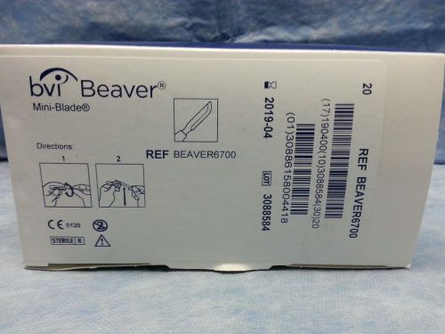 BVI Mini-Blade In Date Sealed Box of 20 REF BEAVER6700 2019-04