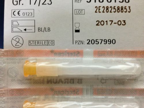 100x 25g (0.5mm) orange 1.0 inch (25mm) hypodermic needles not with syringe for sale