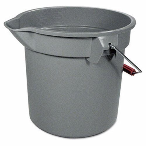 Rubbermaid Brute 14-Quart Plastic Round Bucket, Gray (RCP 2614 GRA)