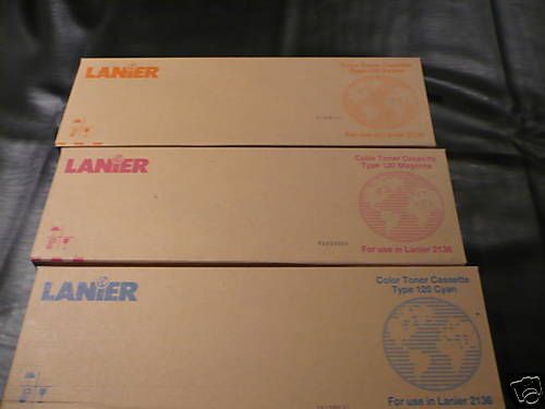 Lot of 3 New OEM Genuine Lanier type 120 CMY 480-0084 480-0082 480-0083