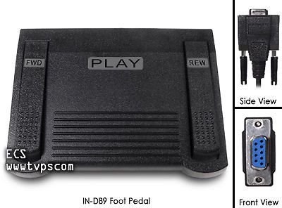 Pre-Owned IN-DB9 INDB9 Foot Pedal for Computer Transcribing