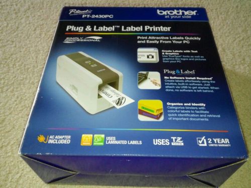Brand New Brother P-Touch PT-2430PC Label Thermal Printer