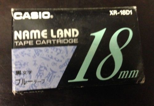Casio XR-18D1, Name Land Tape Cartridge, 18mm, Sealed