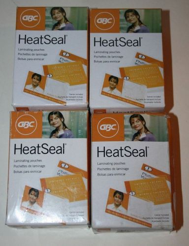 (4) gbc heatseal tmil id badge size laminating pouches 100 pack for sale