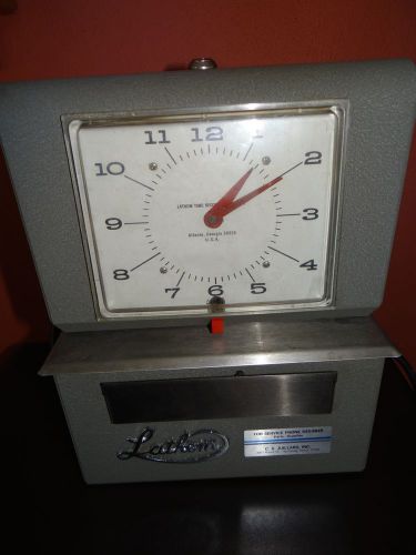 Vintage Lathem Electric Employee Time Punch Clock Timeclock WORKS No Key
