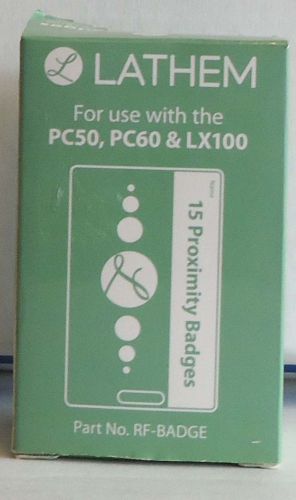 15 Lathem Proximity RF Badges for PC50 PC60 &amp; LX100 Time Clock (1 box) New