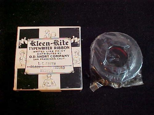 NIB-Kleen-Rite Black &amp; Red Medium Inked Typewriter Ribbon-Free Shipping-NR