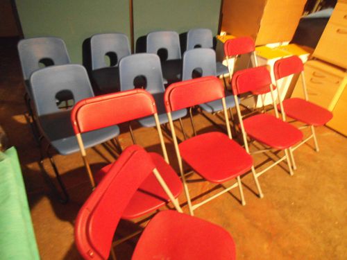 13 Stacking &amp; Folding Chairs/7 Stackable Chairs/6 Folding Chairs/Meeting Chairs