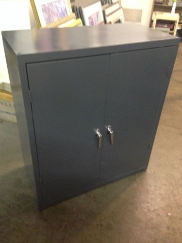 Metal storage cabinet by hon office furn 42&#034;h w/lock&amp;key in charcoal gray for sale