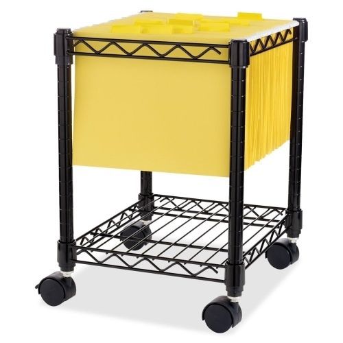 Lorell 62950 compact mobile cart 15-1/2inx14inx19-1/2in black for sale
