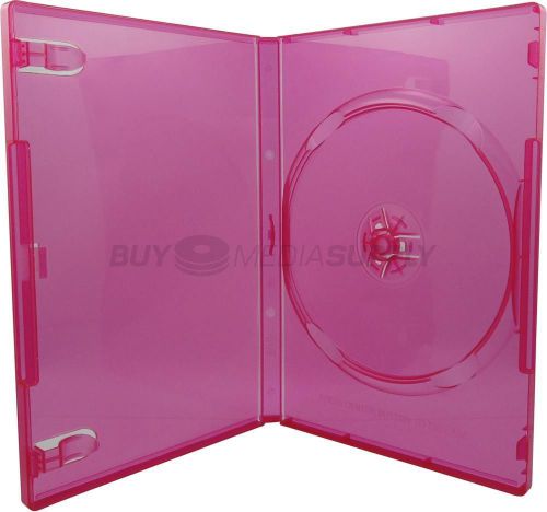 14mm Standard Clear Red 1 Disc DVD Case - 200 Pack