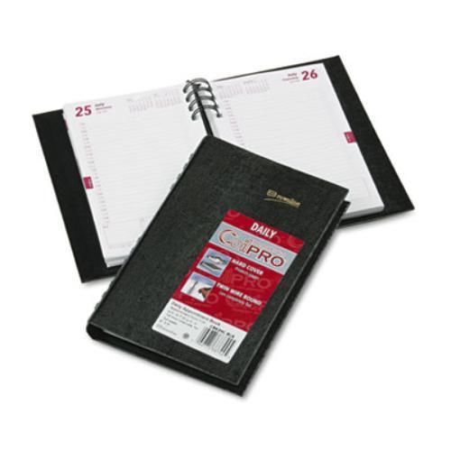Rediform hard-cover coilpro daily planner - daily - 5&#034; x 8&#034; - 7:00 (cb634cblk) for sale