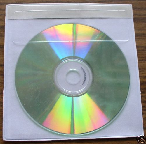 250 Vinyl CD Sleeves w adhesive back, tamper evident V1