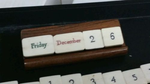 Handmade Desk Calendar Made from Stone &amp; Wood. From Vietnam. English. Steampunk