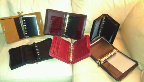 Classic leather franklin covey planner organizer binder lot 6 for sale
