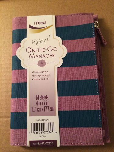 Mead On-the-Go Manager for Home - 4 in x 7 in (MHRY0938) NEW