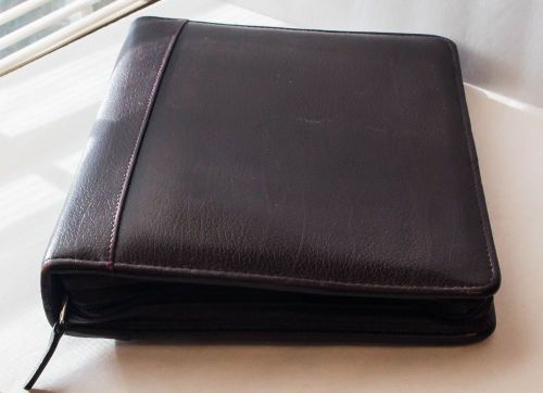 Franklin Quest Planner Binder Leather Brown Classic Size